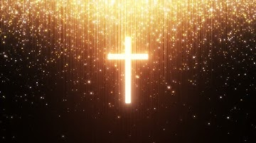 Golden Light Cross || Heavenly Glow and Falling Particles || 1 Hour Worship Background Loop