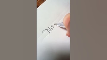 Name "Nisarga" in Calligraphy | glitter pen ⚪ | #shorts #calligraphy #thinkingart