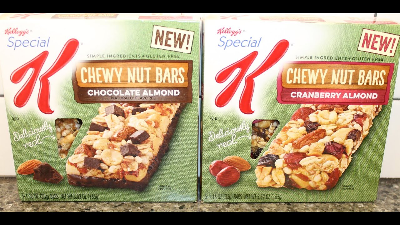 Chewy Peanut Bars Video Special K Chewy Nut Bars: Chocolate Almond & Cranberry Almond Review