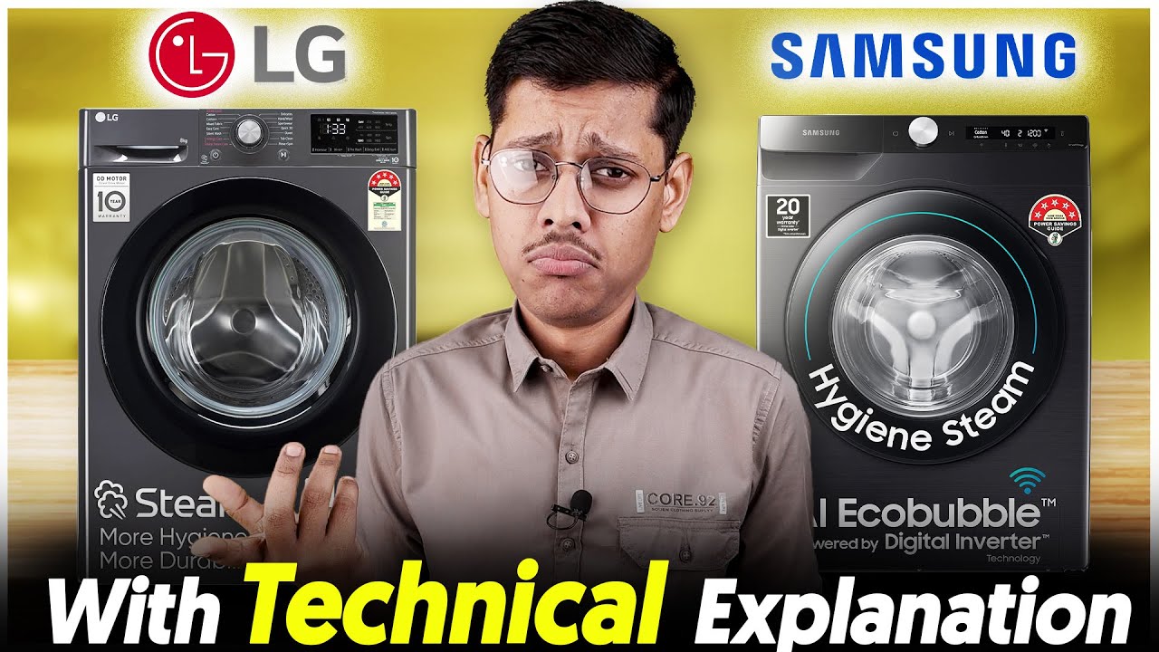 🚰[New] Samsung AI Ecobubble vs LG Washing Machine 🚰 Best 8kg Front Load Washing Machine in 2024