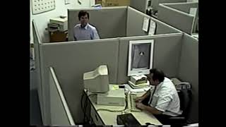 Man destroy computer