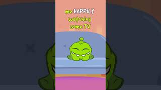 Om Nom Happily Watching TV #shorts #youtubeshorts #omnomcartoon #learnwithomnom