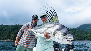 Rooster fish fishing paradise at the Darien lodge chasing monsters on the fly in paradise