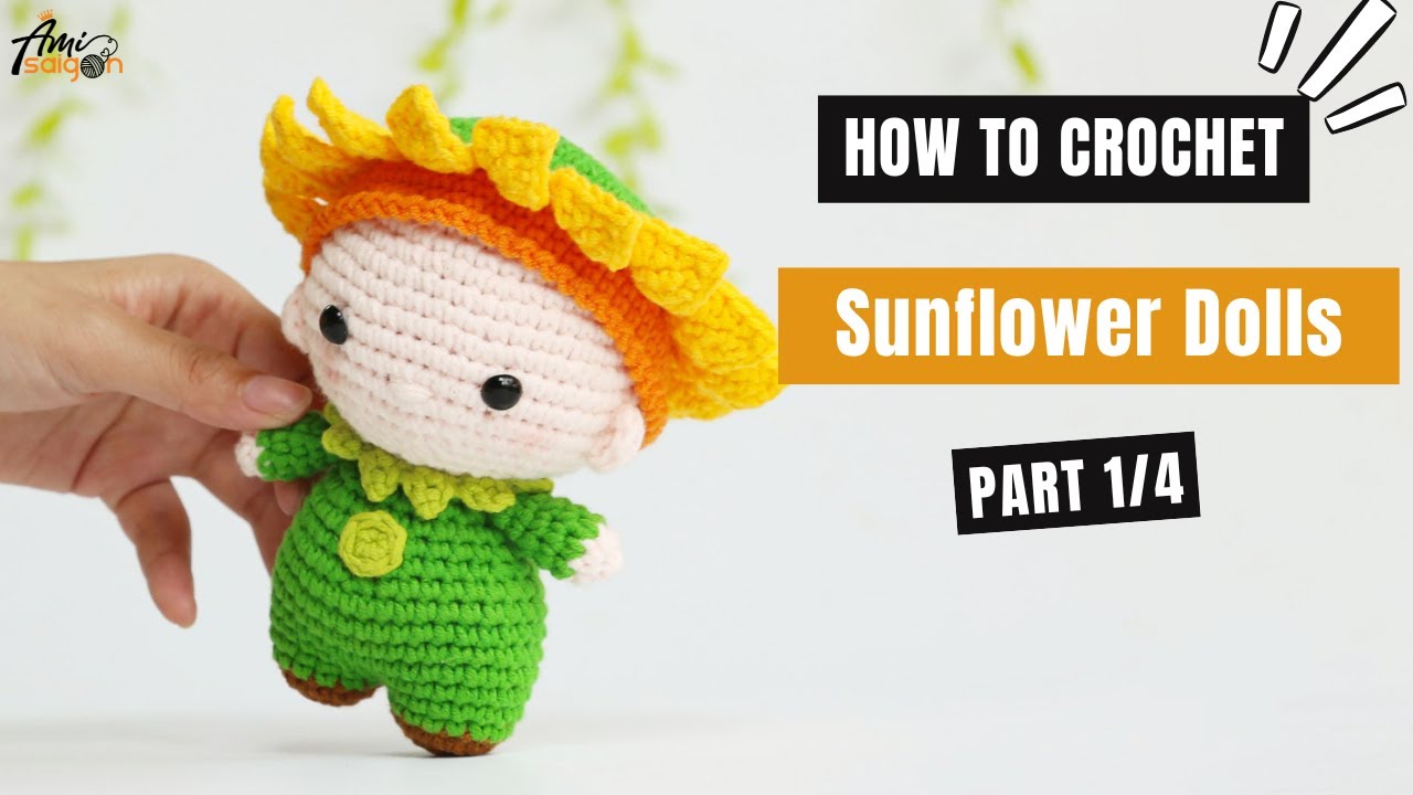 #495 | Sunflower Dolls Amigurumi (1/4) | How To Crochet Dolls Amigurumi | @AmiSaigon