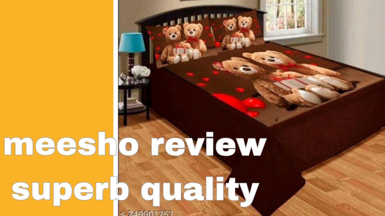 517 only meesho unboxing review double bed sheet and pillows cover