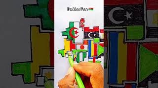 Draw Flag Map Of Burkina Faso