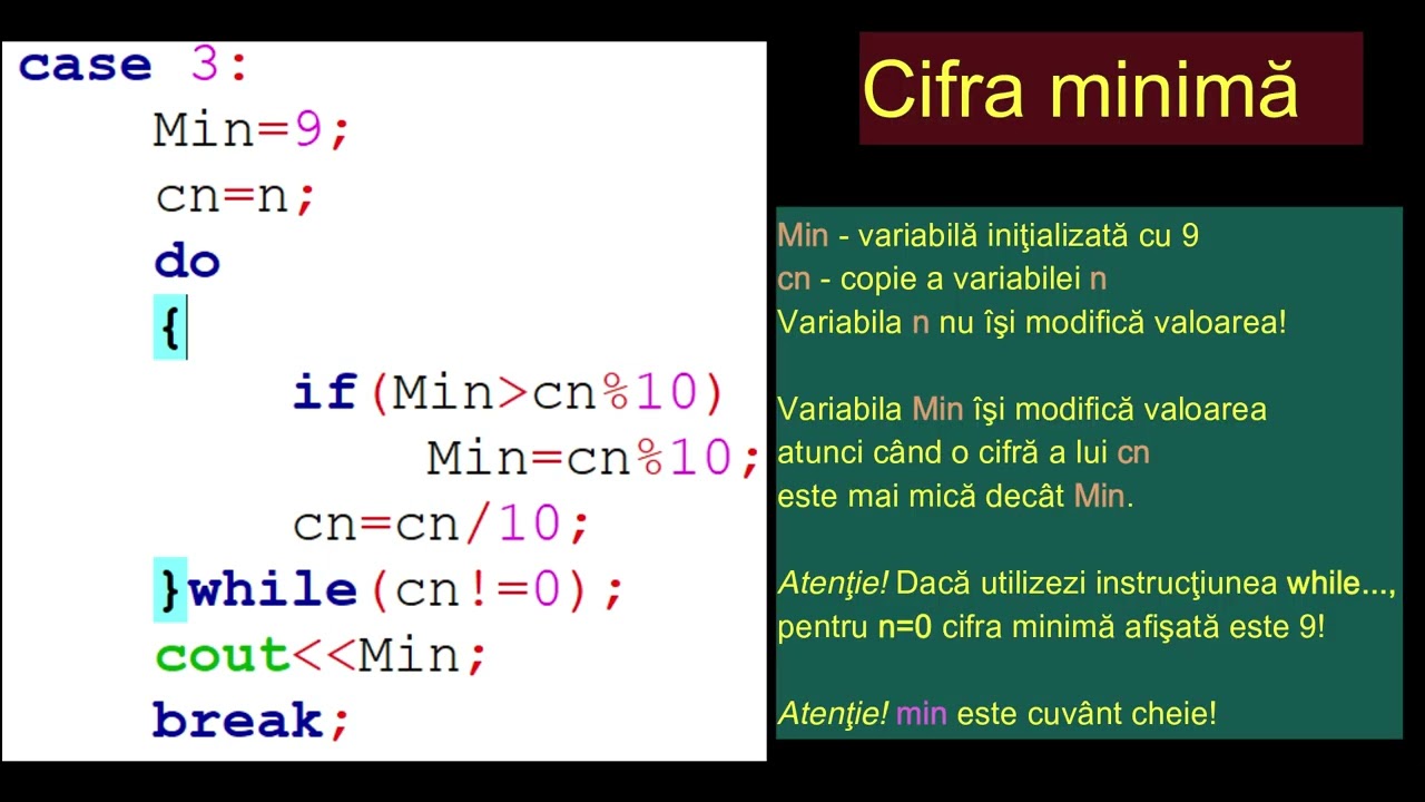 Algoritmi elementari in limbajul C++