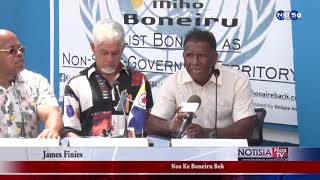 (2) Rueda di prensa ku Uni-NUKEB James Finies, Robby Beukenboom