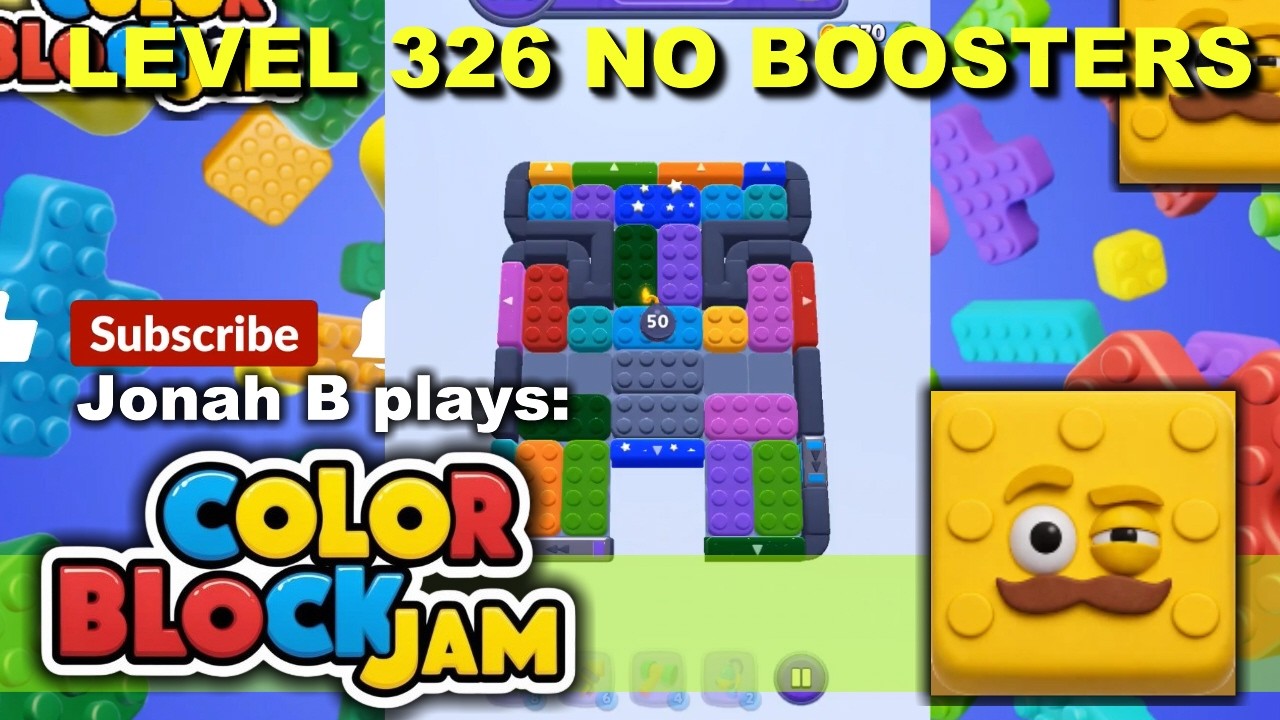 Blockb いろい Color Block Jam Level 326 No Boosters - YouTube