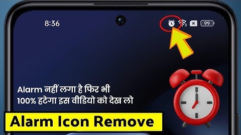 Alarm Icon Stuck Android | alarm icon showing without setting an alarm | alarm symbol kaise hataye