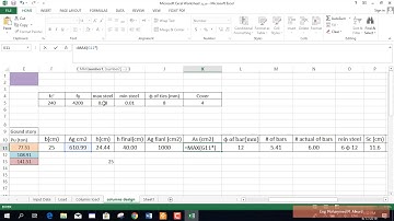 Lecture 7 part 2: Preparing Excel sheet for columns design