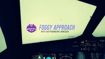 P3D FSLABS A320 FOGGY APPROACH INTO GOTHENBURG SWEDEN