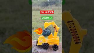 Car vs Diwali bomb 🚗 💣 #experiment #diwalicrackers #fireworks #shorts #trending