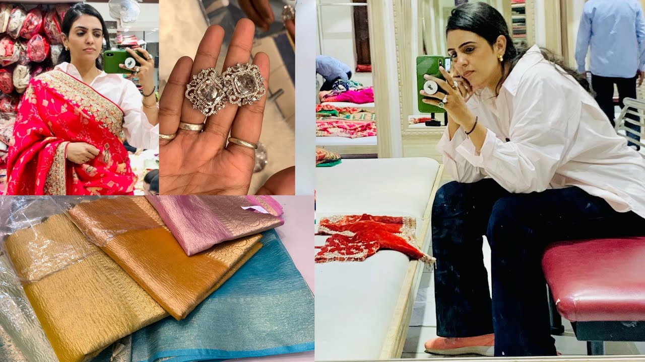 Janhvi kapoor Tissue silk saree in (Ratanpole)😍Ahmedabad.. || Divyani Malviya Vlog ||