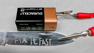 Engrave metal with a simple battery!  You will thank me all your life