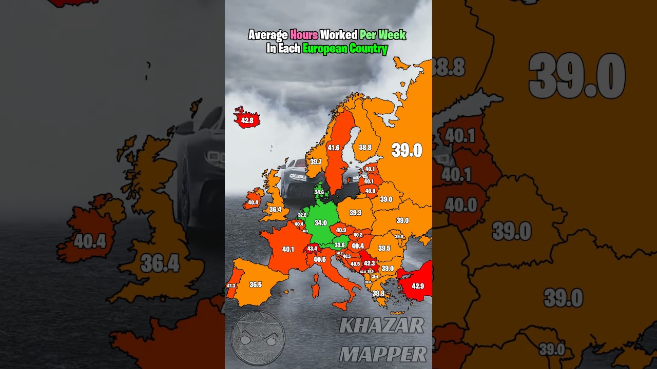 Average Hours Worked Per Week In European Countries 