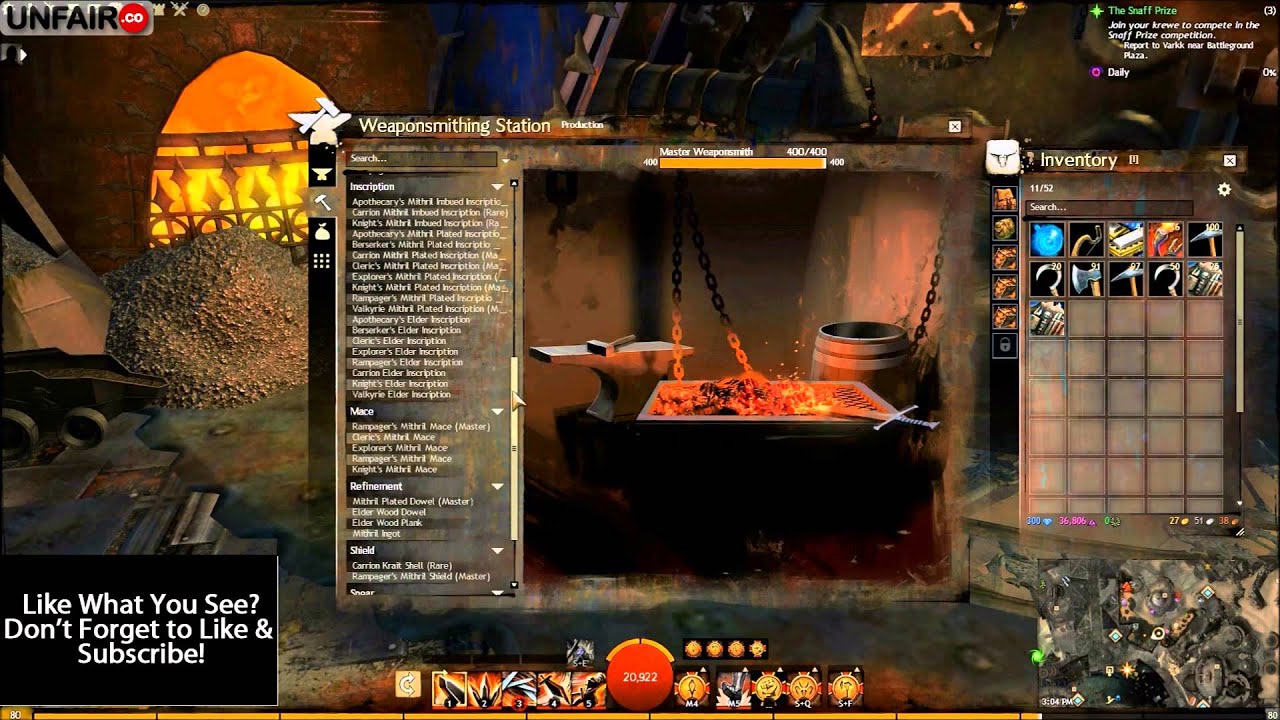 Guild Wars 2 Weaponsmithing Guide 300-375 Updated