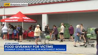 Food giveaways underway in NW Indiana as thousands without power