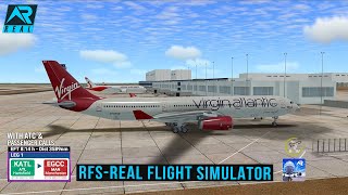 RFS - Real Flight Simulator- Atlanta to Manchester ||Full Flight||A330||VirginAtlantic|FHD|RealRoute