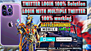 BGMI twitter 2nd id Login Problem Solved | Bgmi ios me twitter se dusra id kaise login kare||