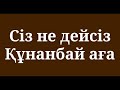 Сіз не дейсіз құнанбай аға