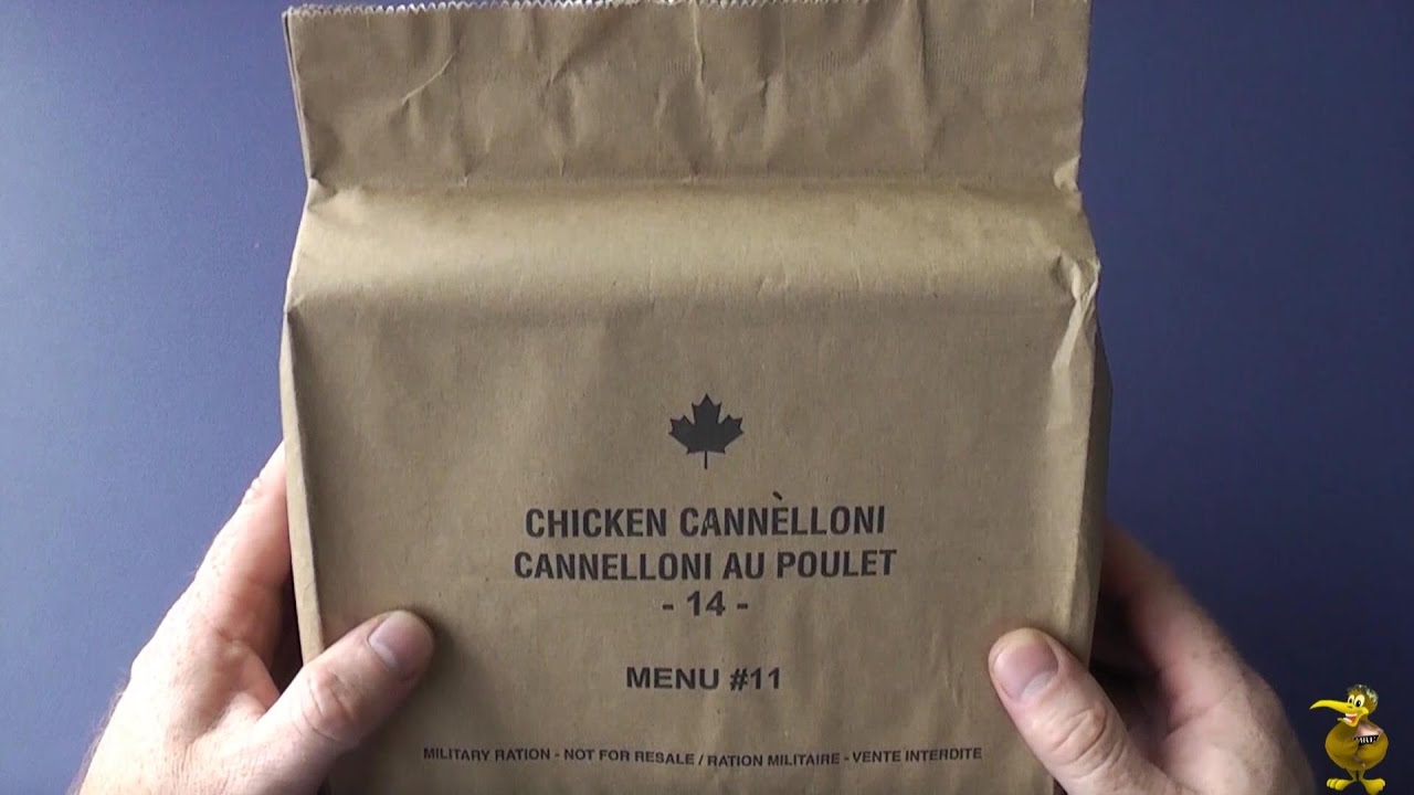 MRE Review Canadian Military Field Ration IMP Chicken Cannelloni (2013) YouTube MRE Review Canadian Military Field Ration IMP Chicken Cannelloni (2013) YouTube