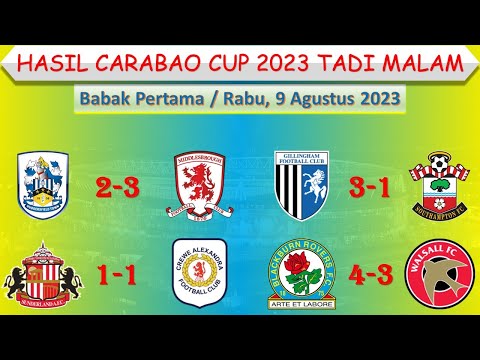 Hasil Carabao Cup 2023 Tadi Malam │ Huddersfield vs Middlesbrough │ Rabu, 9 Agustus 2023 │