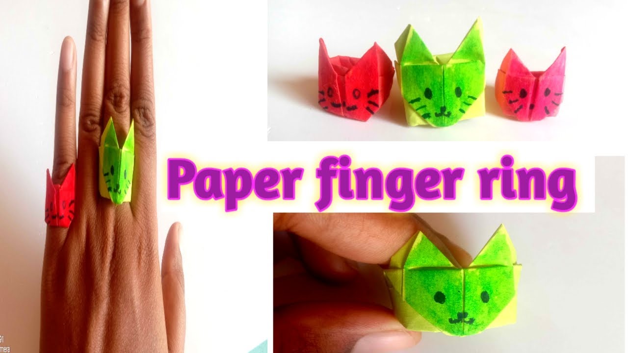 paper finger ring // How to make paper finger ring // paper origami ...