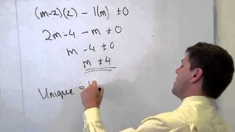 solving simultaneous equations for unique infinite and no solution classvideo