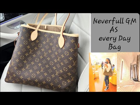 Louis Vuitton GM Monogram Neverfull Hobo Bag! Perfect Size Travel