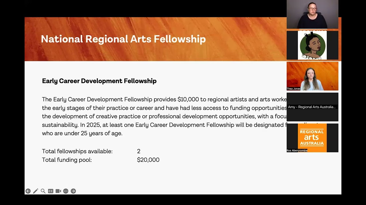 National Regional Arts Fellowship Information Session 2025