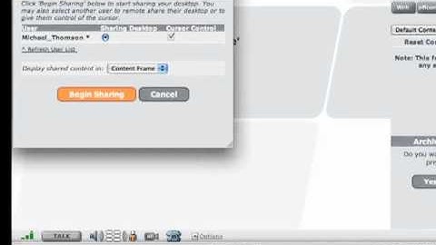 Sharing Content in Wimba