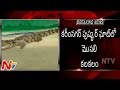 Crocodile sighted at Pushkar Ghat near Ibrahimpatnam