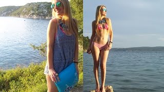 Casual but Trendy Outfit for the Beach // pink bikini ♥