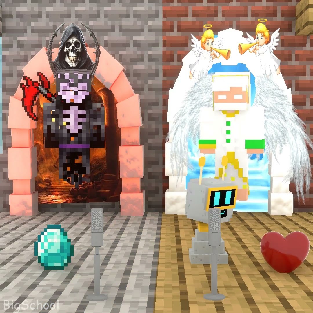 Should Fun Bot choose the angel or the devil? ?