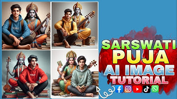 Viral 4k Saraswati Puja Ai Image Kaise Banaye// How To Create 3d Saraswati puja Ai Image #video