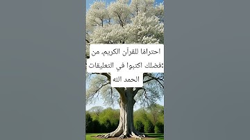 احترامًا للقرآن الكريم، من فضلك اكتبوا في التعليقات: الحمد الله