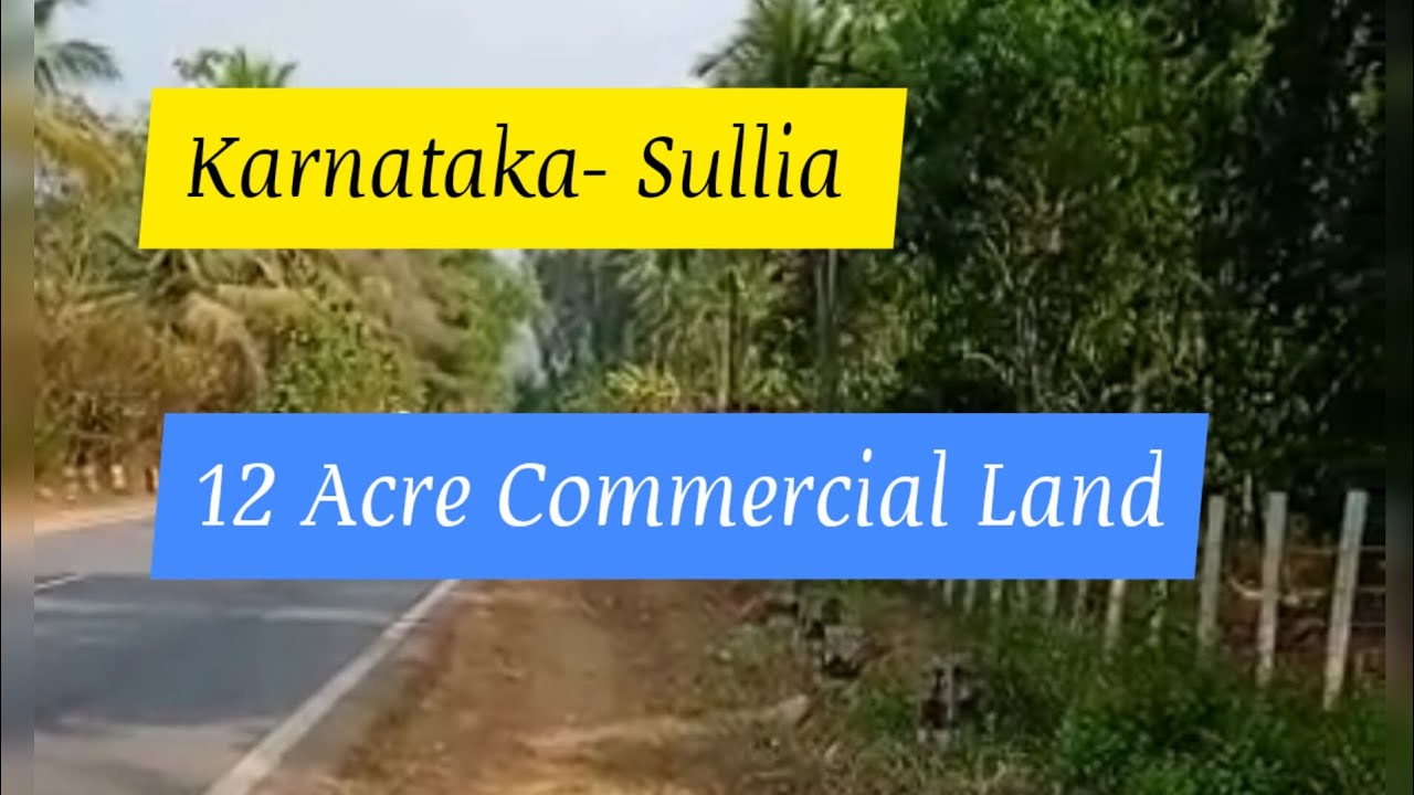 12 Acre Beautiful Commercial Land For Sale Sullia Karnataka (Acre