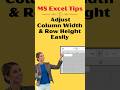 How to Change Column Width and Row Height Equally in MS Excel