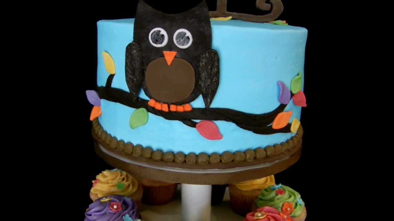Owl Baby Shower Cake Youtube