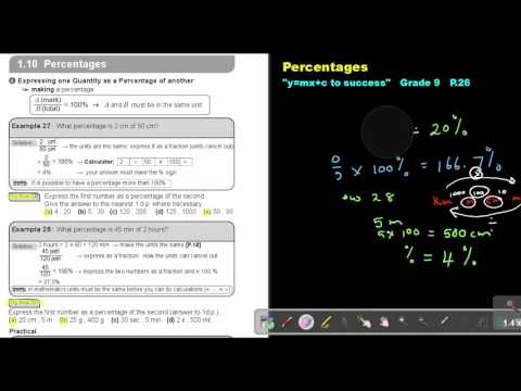 1.21 Percentages - Chapter 1 - part 21