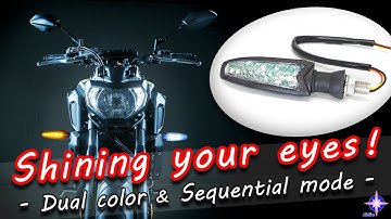 Dual color, Sequential mode, Motorcycle LED Turn Signal Light
