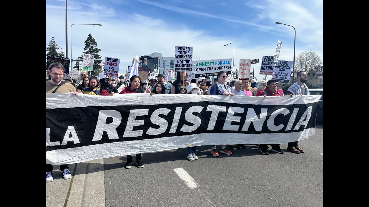 La Resistencia's rally & march to the Federal Detention Center in SeaTac, WA