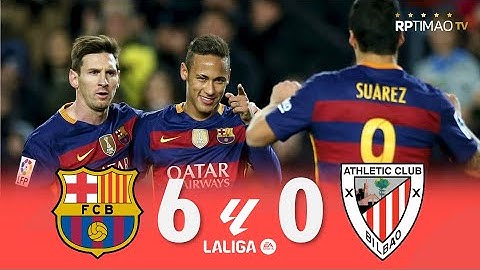 Barcelona 6 x 0 Athletic Bilbao (Neymar's Show) ● La Liga 15/16 Extended Goals & Highlights ᴴᴰ