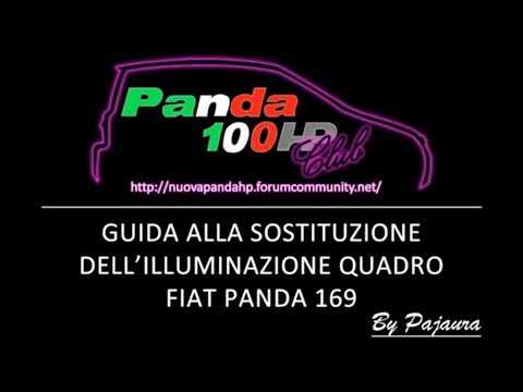 Guida sostituzione illuminazione quadro Fiat Panda