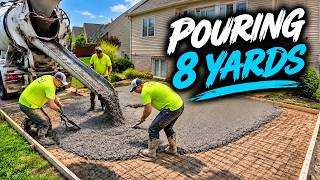 We Turned 8 Yards of Concrete Into MONEY! | Concrete Patio Pour