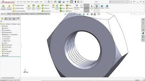 Solidworks Nut and Bolt, Thread Feature and Animation