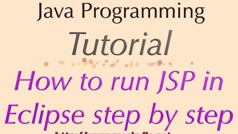 How to run JSP in Eclipse step by step?