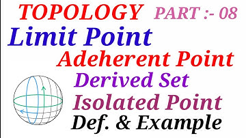 Limit Point || Adeherent Point || Isolated Point || Derived Set Full Concept with Explain & Example