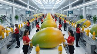 Inside Factory How Mango Juice is Made | From Farm to Bottle | Processing Documentary (4K)